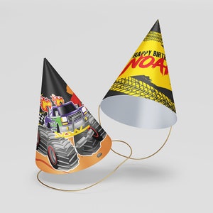 Monster Truck Party Hat Templates/ Monster Jam Party Hats Printable