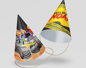 Modèles de chapeaux de fête Monster Truck / chapeaux de fête Monster Jam imprimables