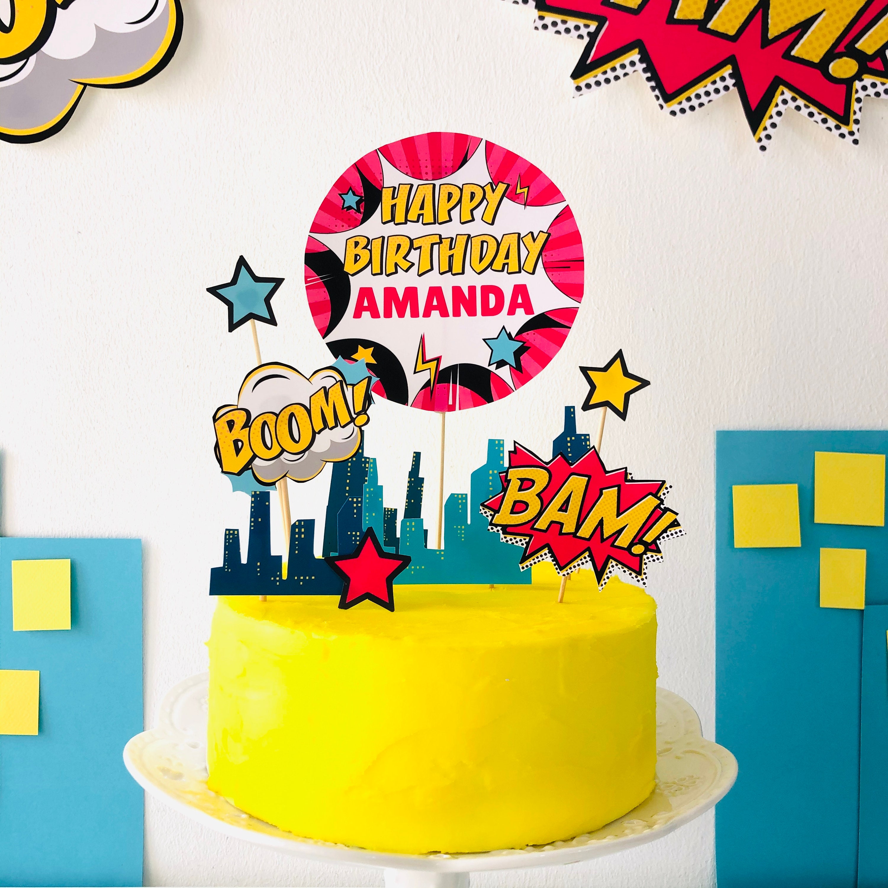 Dc superhero girls cake - Etsy México