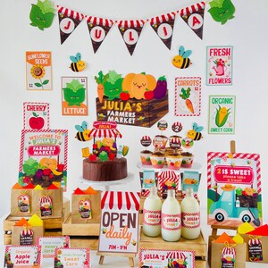 Farmers Market Party, Play Pretend for Classroom Play, Imaginative Play, Dramatic Play, Market Themed Birthday Party, Locally Grown Baby Shower Party, Fruits and Vegetables Market Decor, Country Farm Market Party