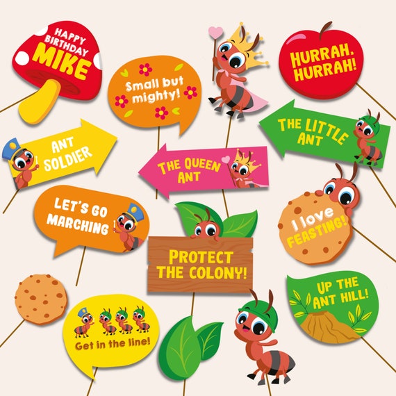 Ants Go Marching Party Photo Props/ Ants Picnic Party Photo Booth Props ...