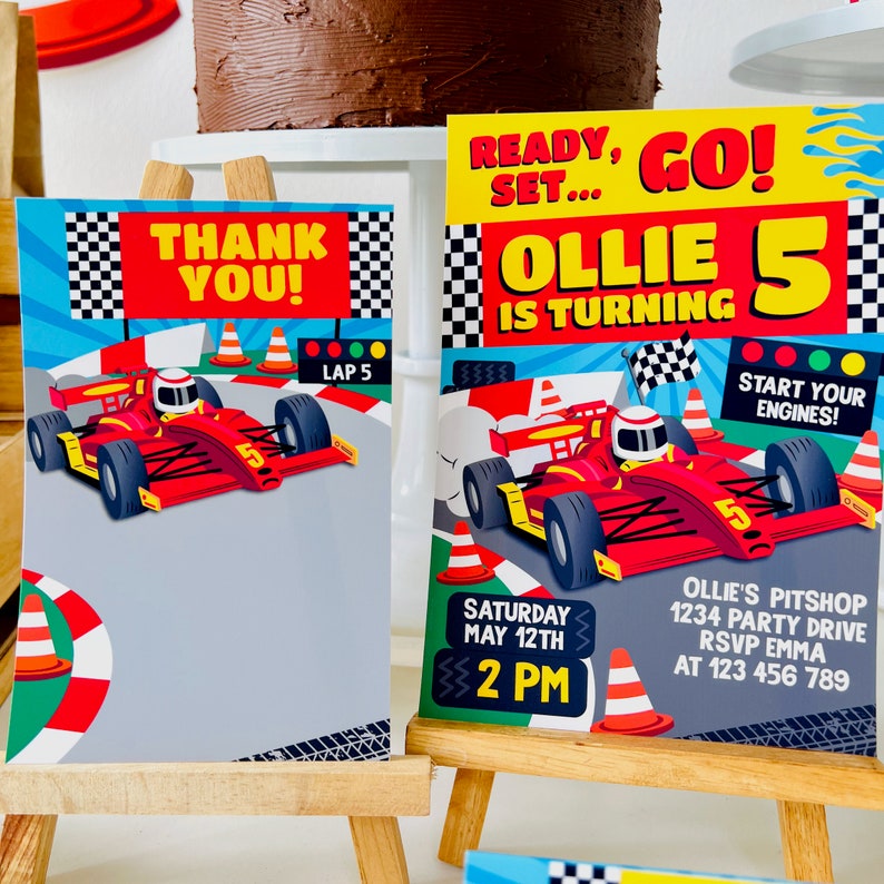 Car Racing Party Decorations/ Race Car Birthday Party/ Go Kart F1 Grand Prix Party Decorations