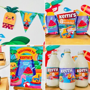 Water Park Party Decorations Printable Kit/ Water Slide Party Decor/ Splash Bash/ Summer Pool Party Decorations Printable Kit