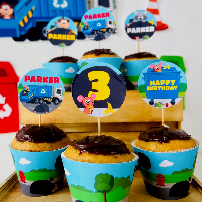 Blue Garbage Truck Party Decorations/ Blue Trash Truck Trash Bash Waste Management Birthday Party Decor