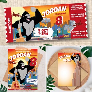 King Kong Party, Planet of the Apes Party, Kong Skull Island Party, Legend of Tarzan, Rampage Movie Party, Black Gorilla Themed Birthday Party Decorations | Kingdom of the Planet of the Apes Decor