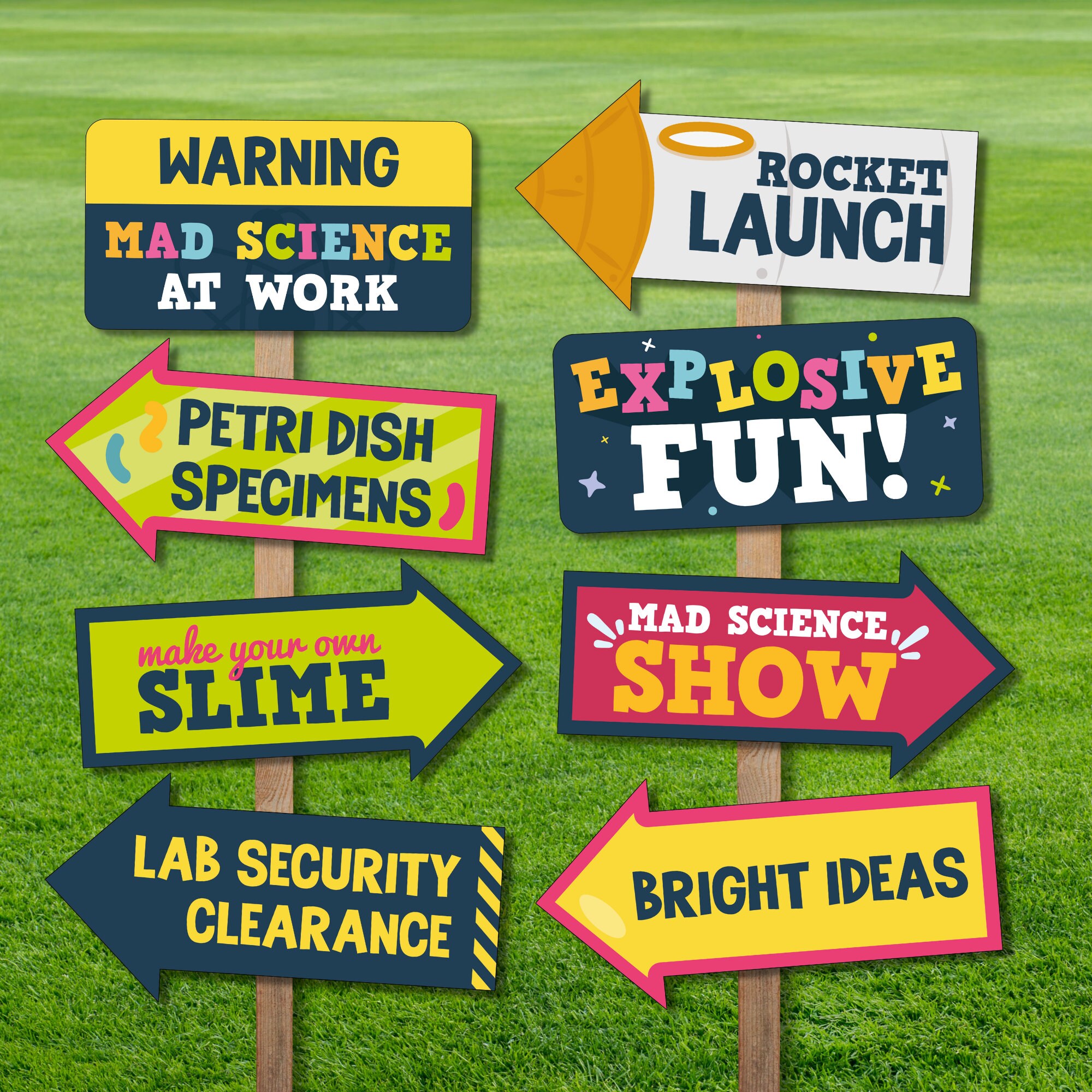 Mad Science Party Directional Signs/ Scientist Party Signs Party ...