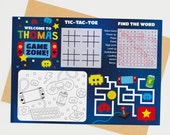 Video Game Party Game Coloring Place Mat/ Gamer Gaming Party Activity Sheet Coloring Sheet Games Night Editable Printable Il_170x135