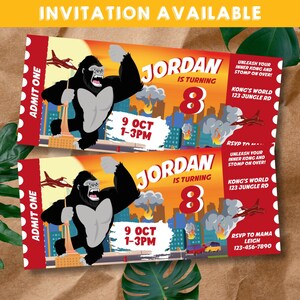 King Kong Party, Planet of the Apes Birthday Party, Black Gorilla Party, Jungle Birthday Bash, Chimpanzee Party Activity, Entertainment, Skull Island Games
