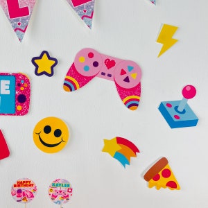 Gamer Girl Party Decorations Cut-Outs