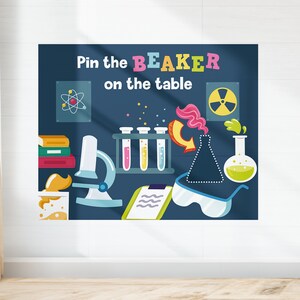 Mad Science Party Game: Pin the Beaker, Printable (Digital Download)