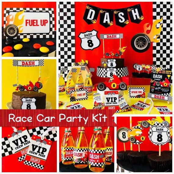 Race Car Party Supplies
 Race Car Birthday Party Car Racing Party Kit Race Car