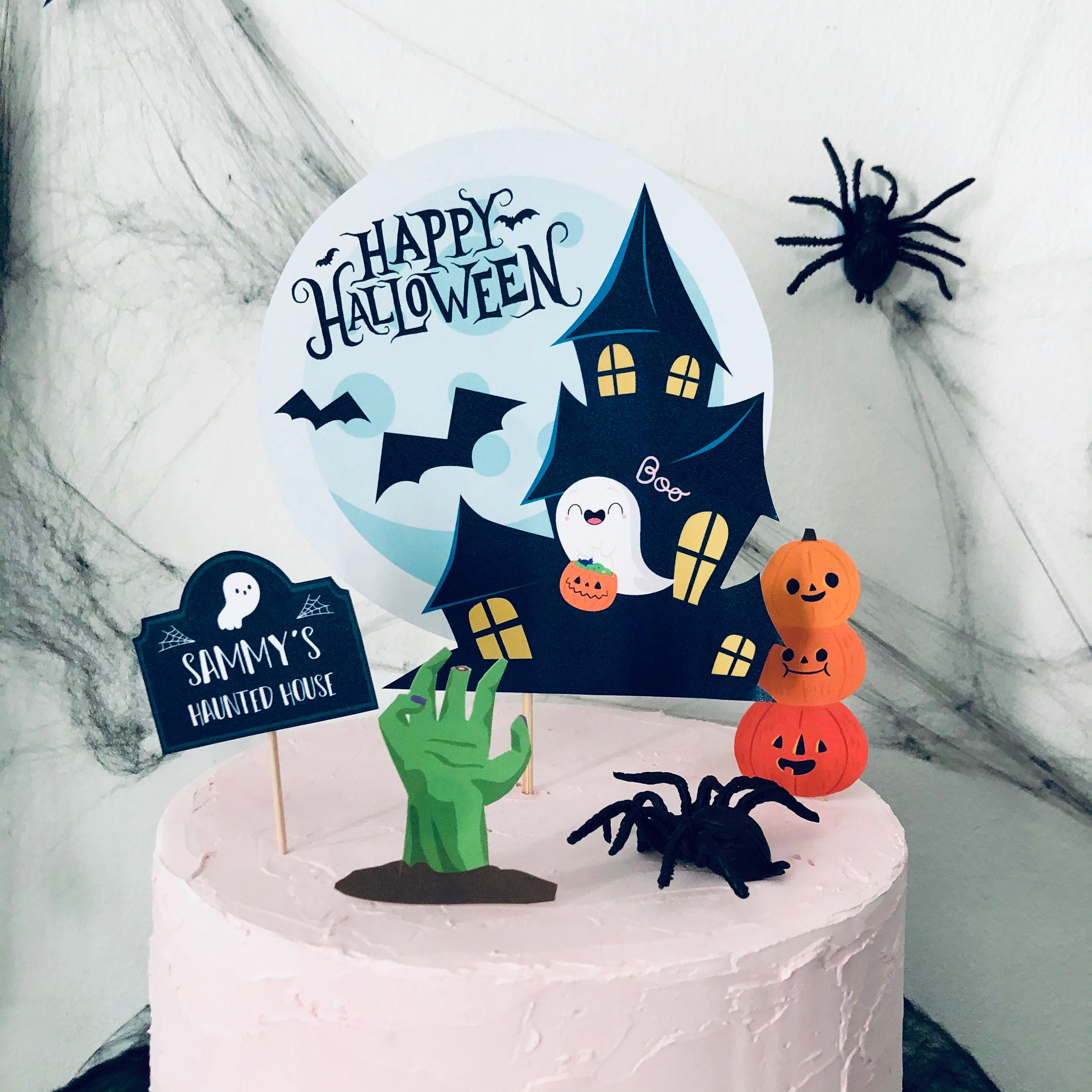 Halloween Cake Topper Cute Halloween Birthday Cake Topper Etsy