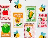 Farmers Market Sign Printable, Fruits & Vegetables Poster Set (Digital Download)