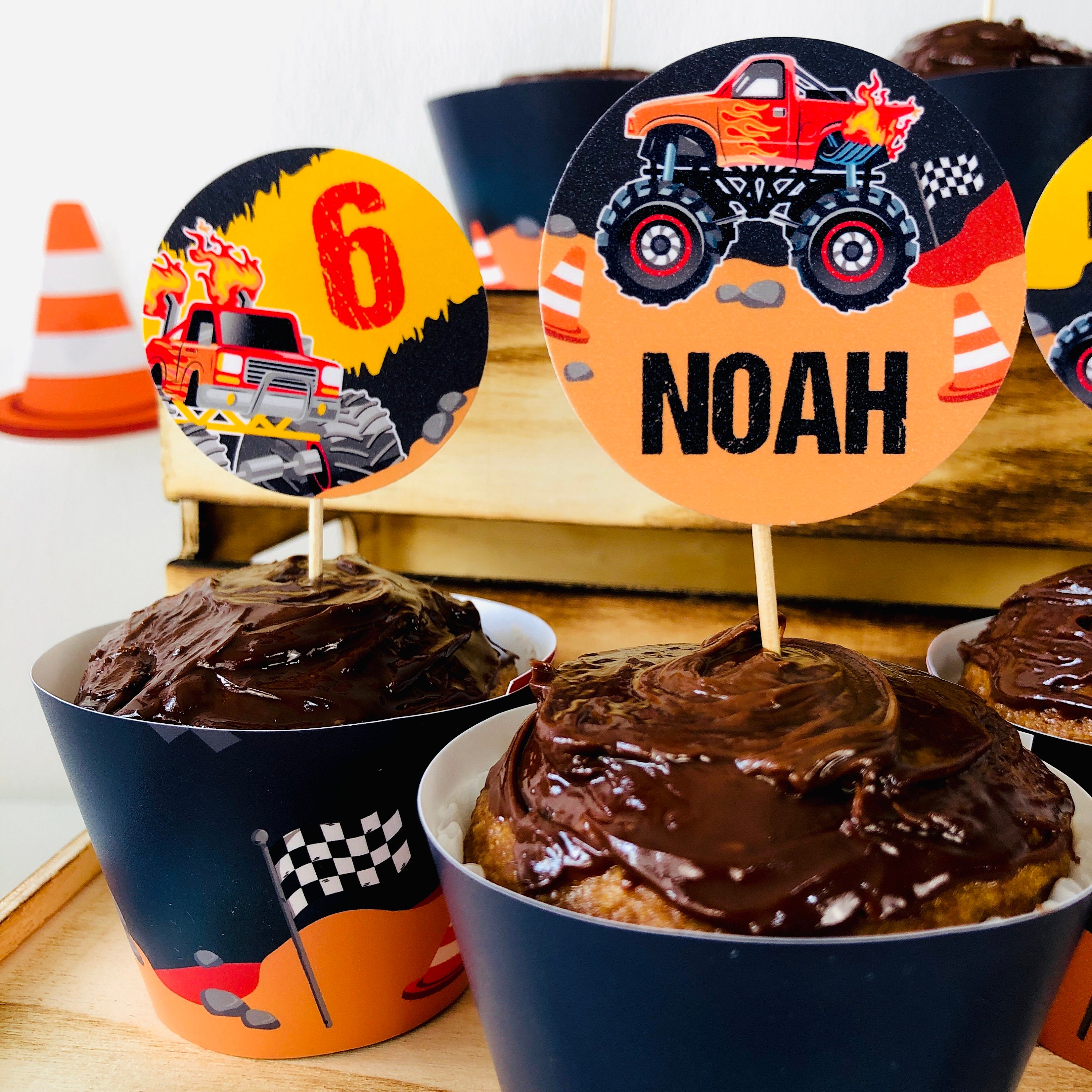 Monster Truck Party Cupcake Topper/ Monster Jam Cupcake Etsy