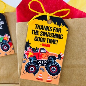Monster Truck Party Favors Gift Tags Monster Jam Party Decorations