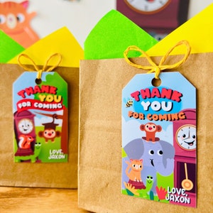 Hickory Dickory Dock Party Favor Tags, Gift Tags EDITABLE Printable/ First Birthday Nursery Rhymes Party Favors Labels