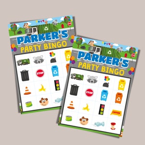 Garbage Truck Party Game Bingo