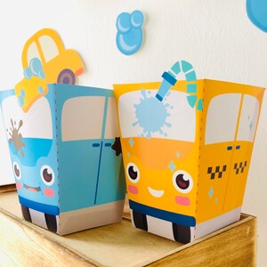 Car Wash Party Favor Box Popcorn Box Snack Box