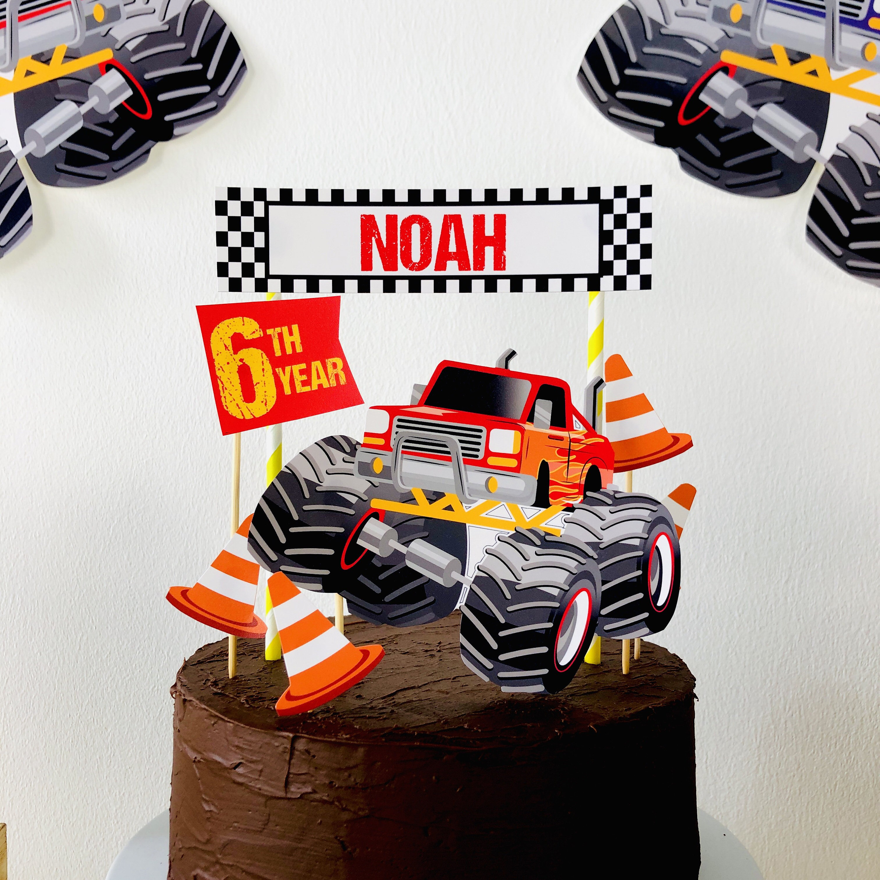 Printable Monster Truck Cake Topper Printable Monster Truck Cake Topper