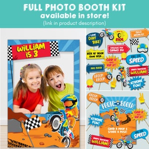 Dirt Bike Party Photo Booth Photo Props