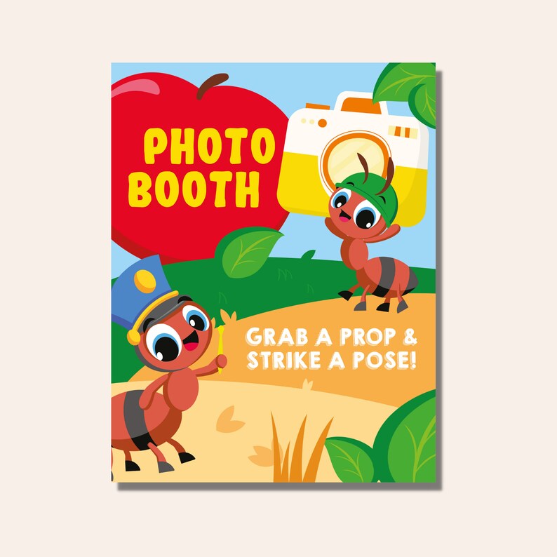 Ants Go Marching Party Photo Booth Photo Props