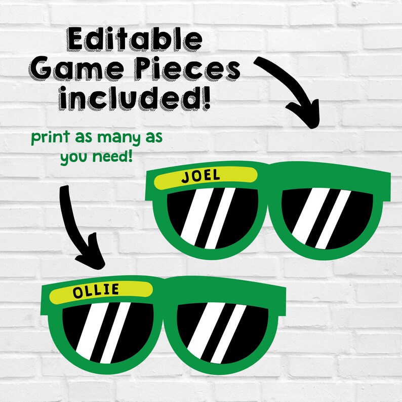 Luau Party Game Pin the Sunglass on Pineapple Party Activity Party Game