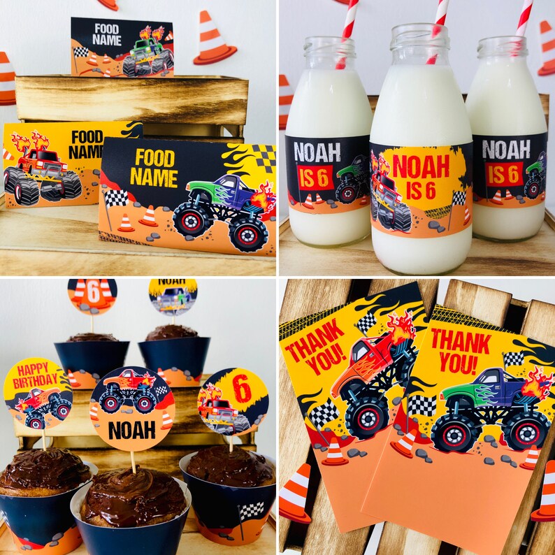 Monster Truck Party Printables / Monster Jam Birthday Party - Etsy
