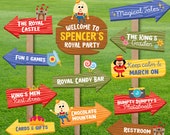 Humpty Dumpty Party Directional Sign/ Fairytale Party Sign/ Princess Party Decor Signs EDITABLE Printable Il_170x135