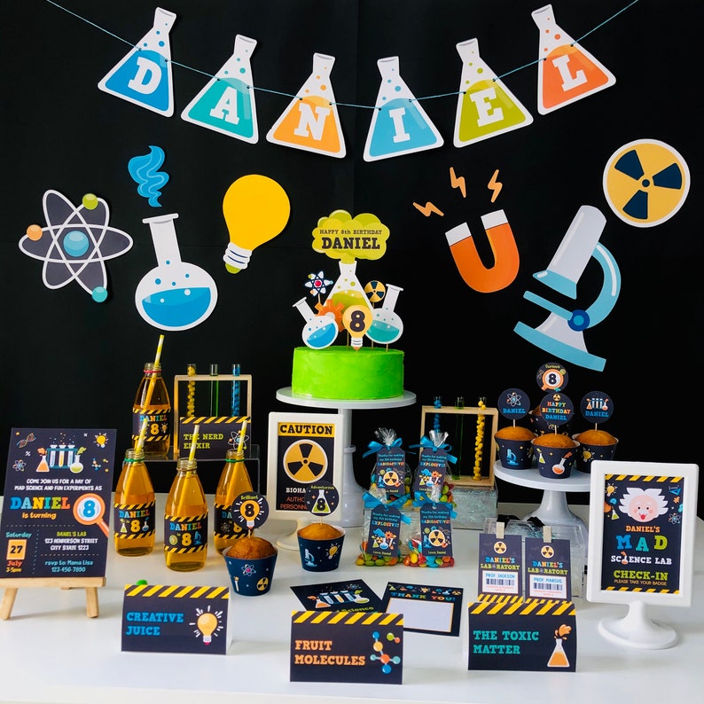 mad-science-party-printables-editable-scientist-birthday-etsy