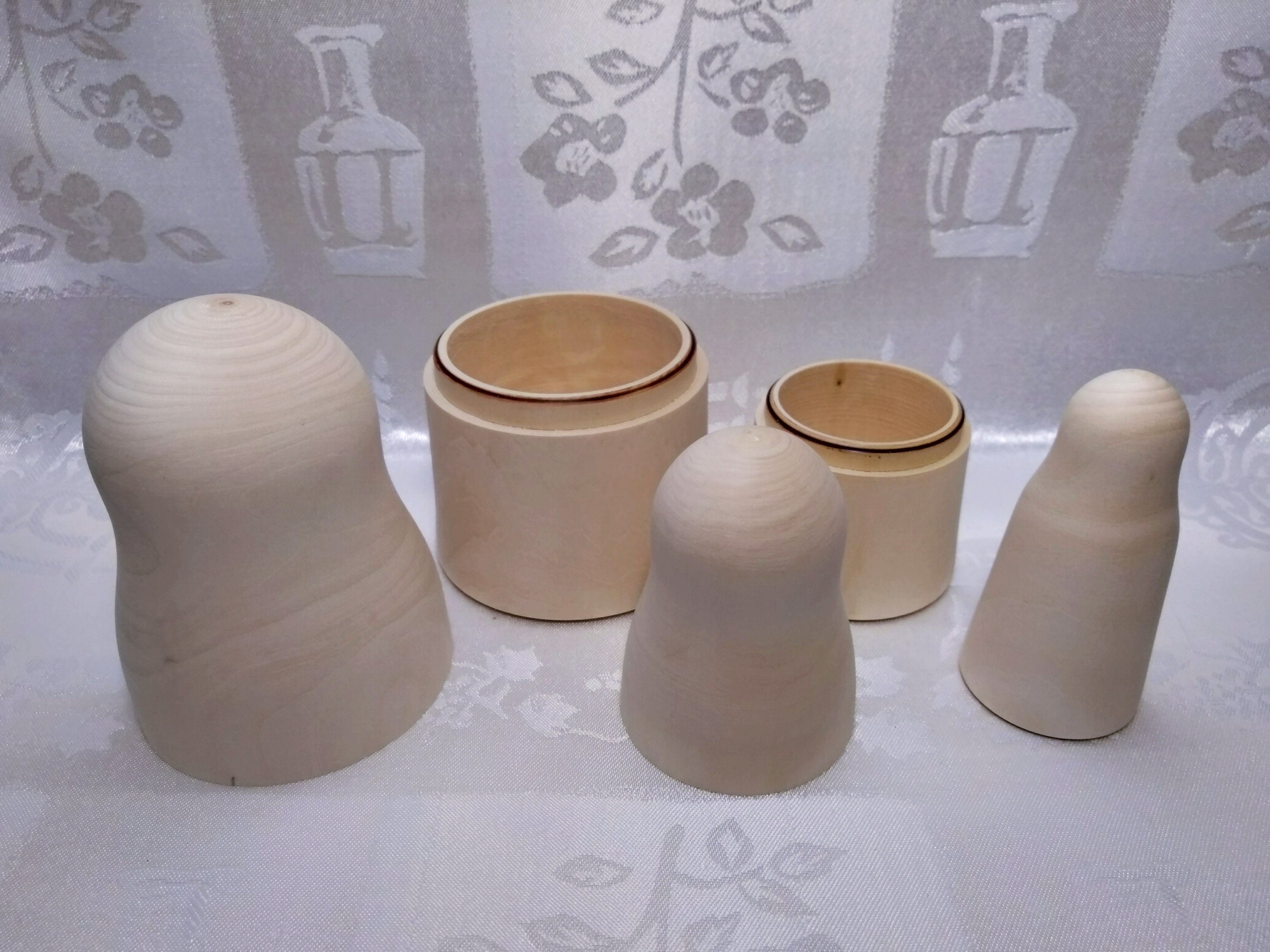 Blank nesting doll3 pieces.Set of unpainted wooden dolls Etsy