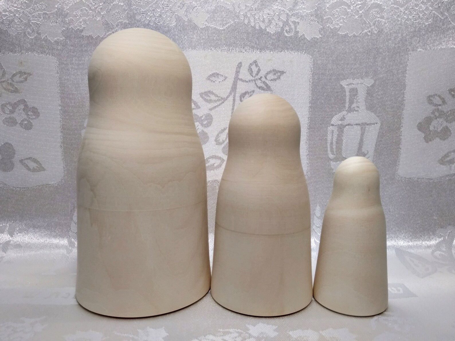 Blank nesting doll3 pieces.Set of unpainted wooden dolls Etsy