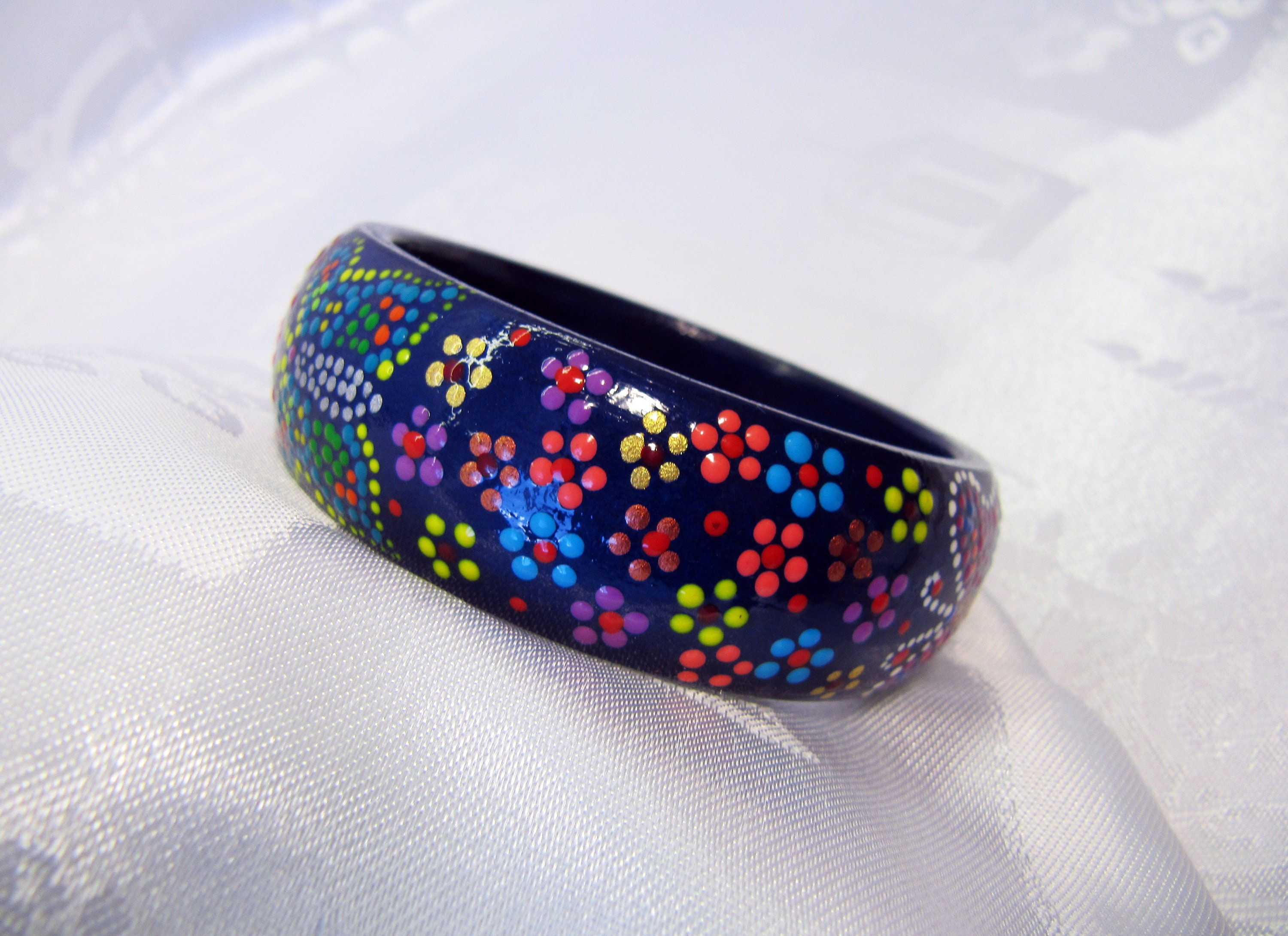 Gorodets painting wooden bracelet Gorodets painting wooden bracelet