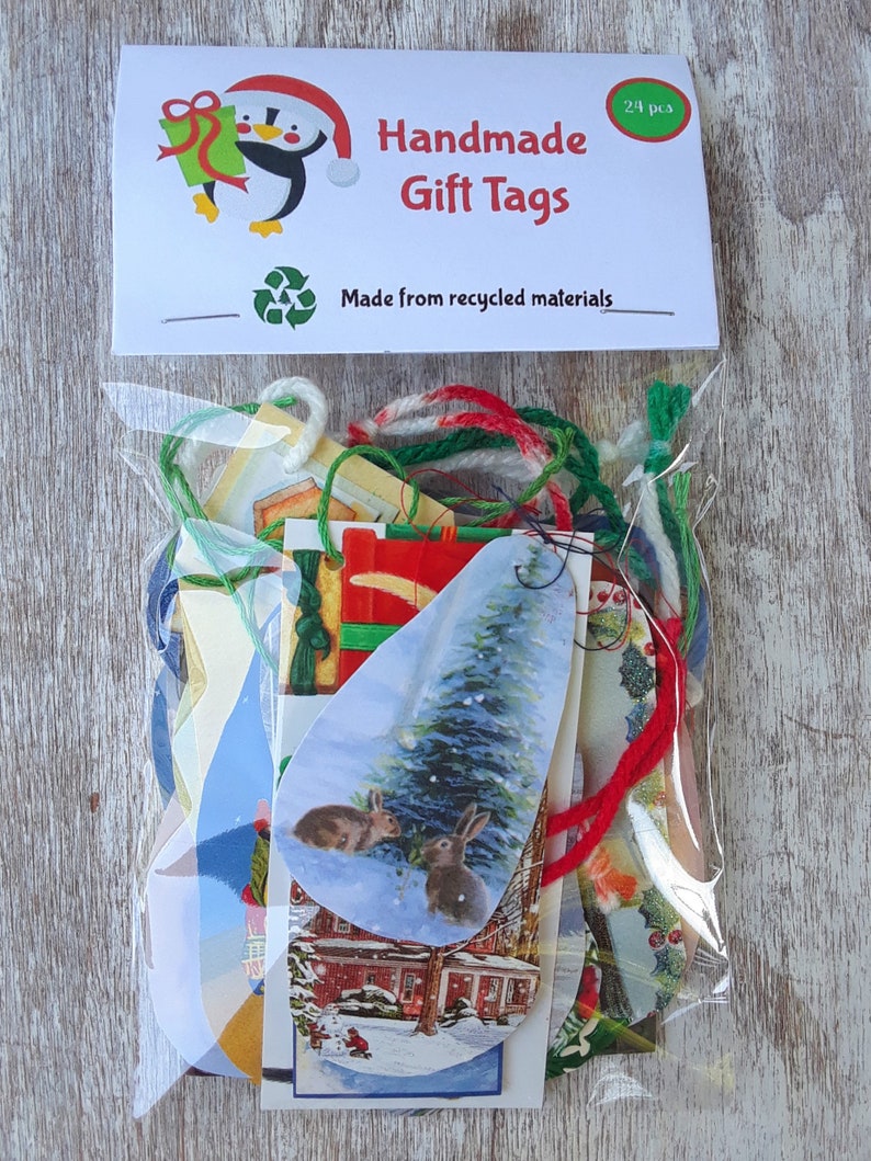 Unique Christmas Gift Tags Made from Recycled Holiday Gift Etsy