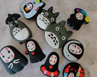 Kawaii ghost anime rubber shoe charms