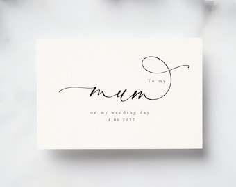 Personalized To My Mum Wedding Day Card: Foiled Thank You