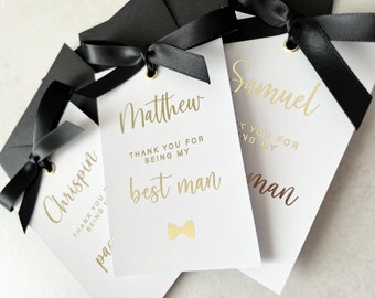 Groomsman, Best Man, Usher Cards, Thank you card, Foiled card