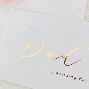 Per il mio papà biglietto di nozze, biglietti laminati, biglietti di nozze, biglietti di proposta, oro rosa, oro, argento