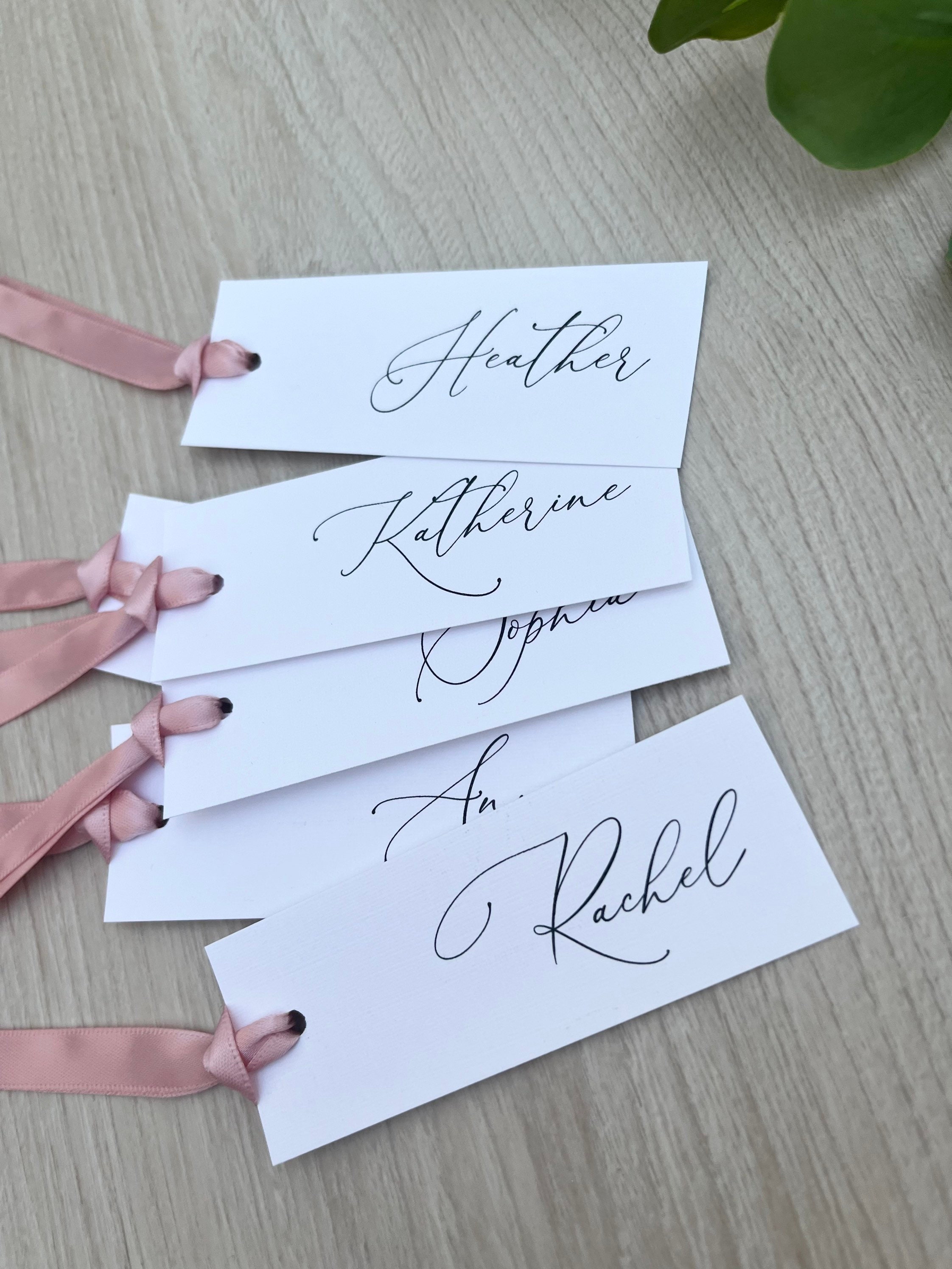Wedding Place Card Name Card Personalised Ribboned Place Etsy UK