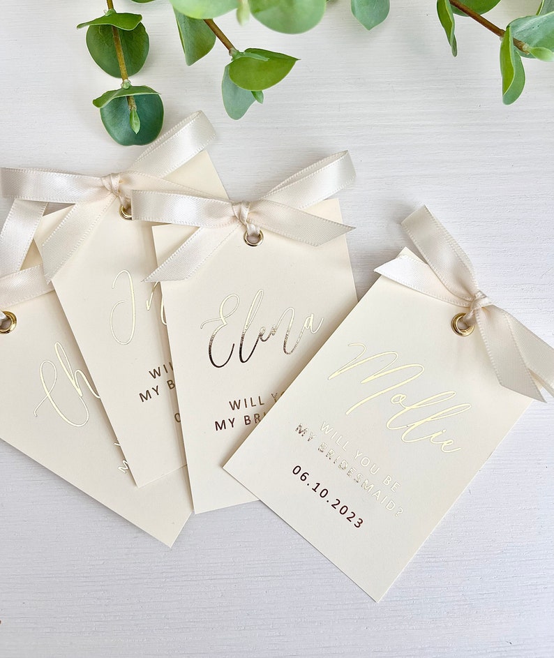 Bridesmaid proposal cards, will you be my bridesmaid, foiled bridesmaid cards, wedding card, rose gold, gold, silver, pink foil image 1