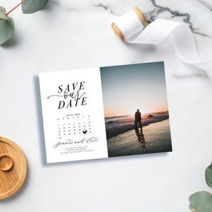 日付を保存するための写真、写真による招待状、日付を保存するためのプレミアム カード ストック写真による招待状