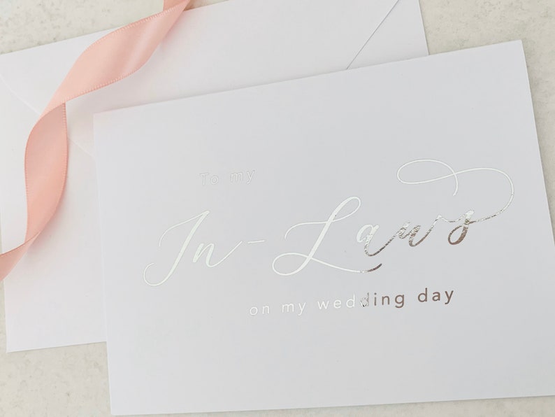 Foil cards Wedding cards silver Proposal cards gold rose gold To My In Laws Wedding Card
