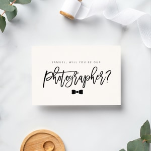 serez-vous notre photographe carte de vœux | Carte Serez-vous personnalisée | Carte de mariage | carte avec impression | Or | Garçon d'honneur | Garçon d'honneur | Merci