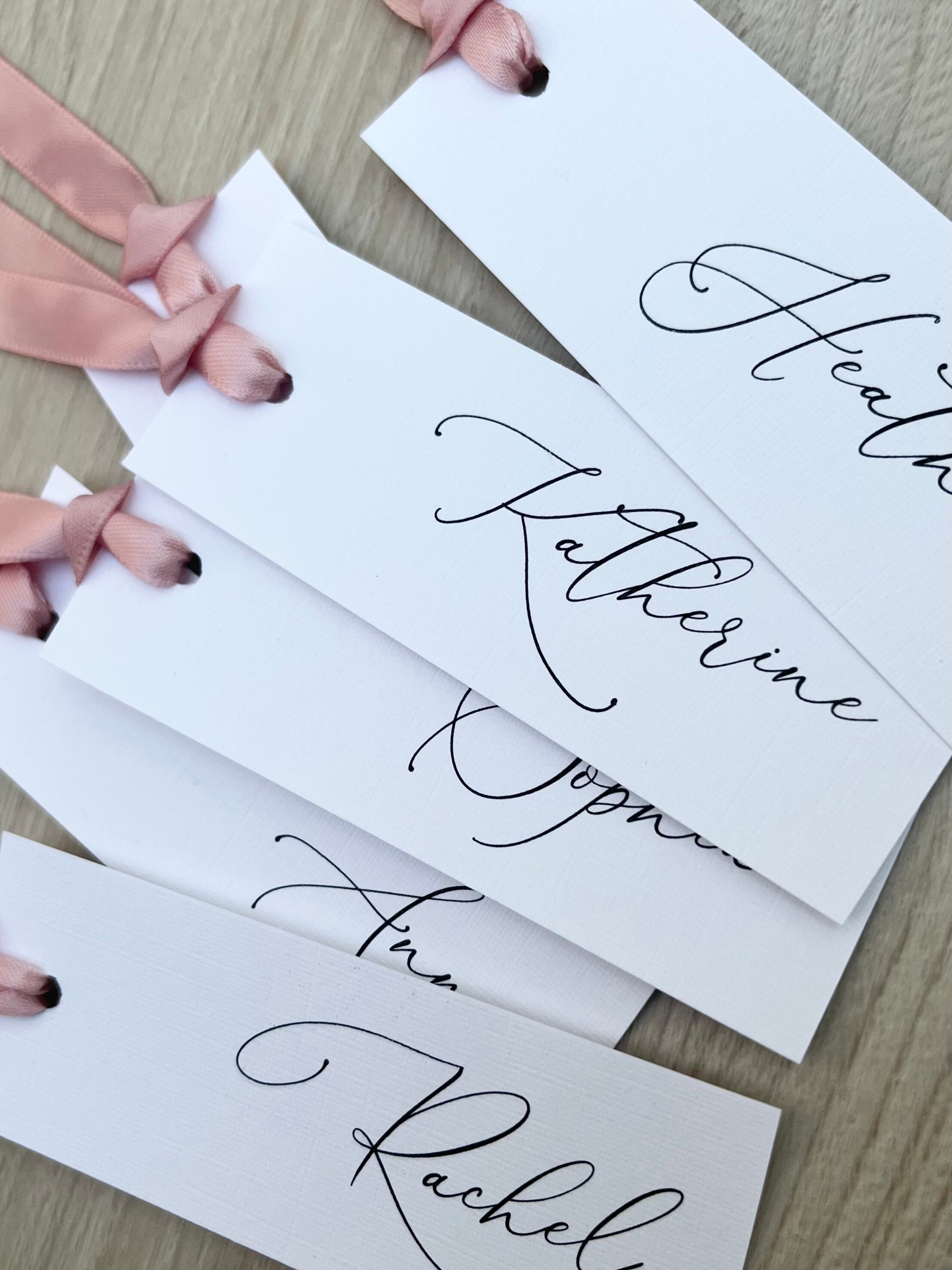 Wedding Place Card Name Card Personalised Ribboned Place Etsy UK