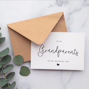 à mes grands-parents | carte de remerciement personnalisée | Carte de mariage | carte avec impression | Or | demoiselle d'honneur | Fête nuptiale | Papeterie