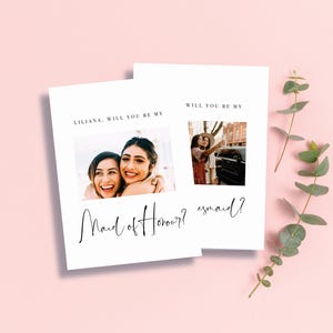 Biglietto di proposta di matrimonio personalizzato con foto per damigelle d'onore, vuoi essere la mia damigella d'onore, la mia damigella d'onore, la mia damigella d'onore, la mia damigella d'onore