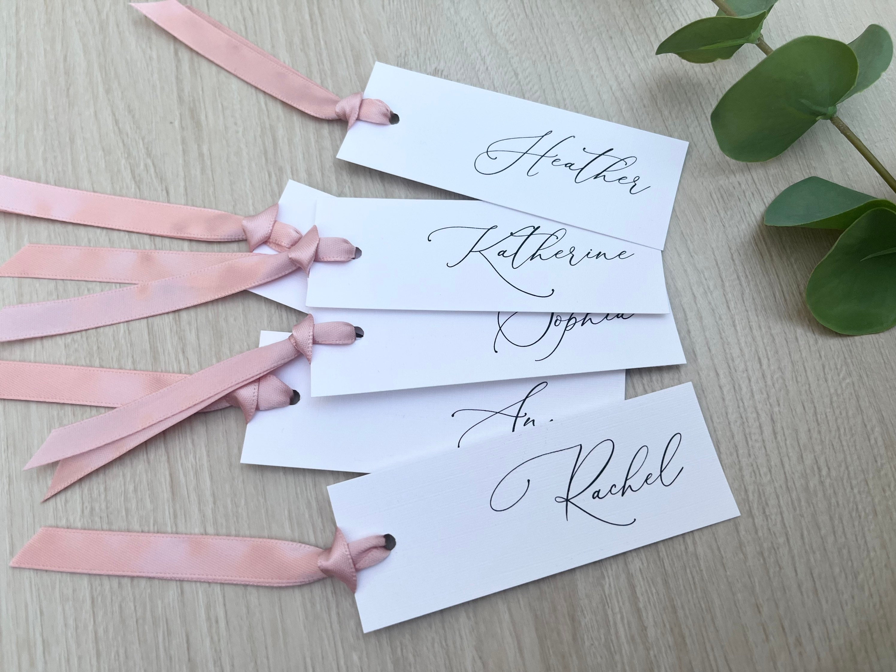 Wedding Place Card Name Card Personalised Ribboned Place Etsy UK