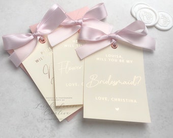 Personalised foiled proposal cards, script calligraphy bridesmaid cards, will you be my cards, 4x3 inch, rose gold, gold, silver, pink foil