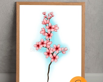 日本の桜の芸術 日本木版画風景画（J171）a - Etsy 日本