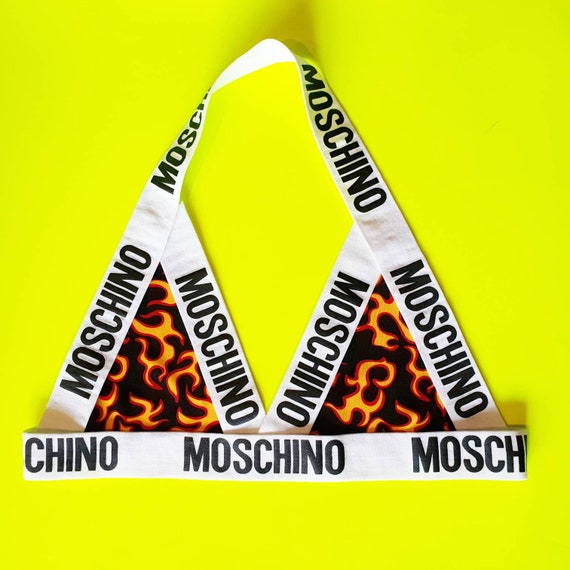 moschino crop top bra