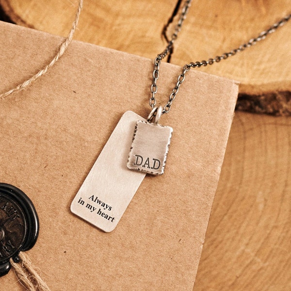 Personalized Engraved ID Tag Charms, 925 Sterling Silver Necklace, Small & Large Dog Tags